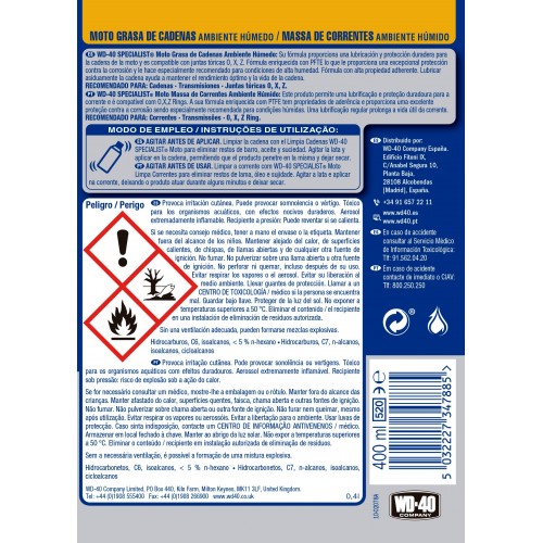 WD-40 Specialist Moto Grasa de Cadenas 400ml